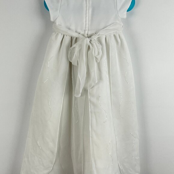 Sarah Louise Baby Formal Dress Size 6 Mths White Fit Flare Polyester Nylon - Picture 6 of 9